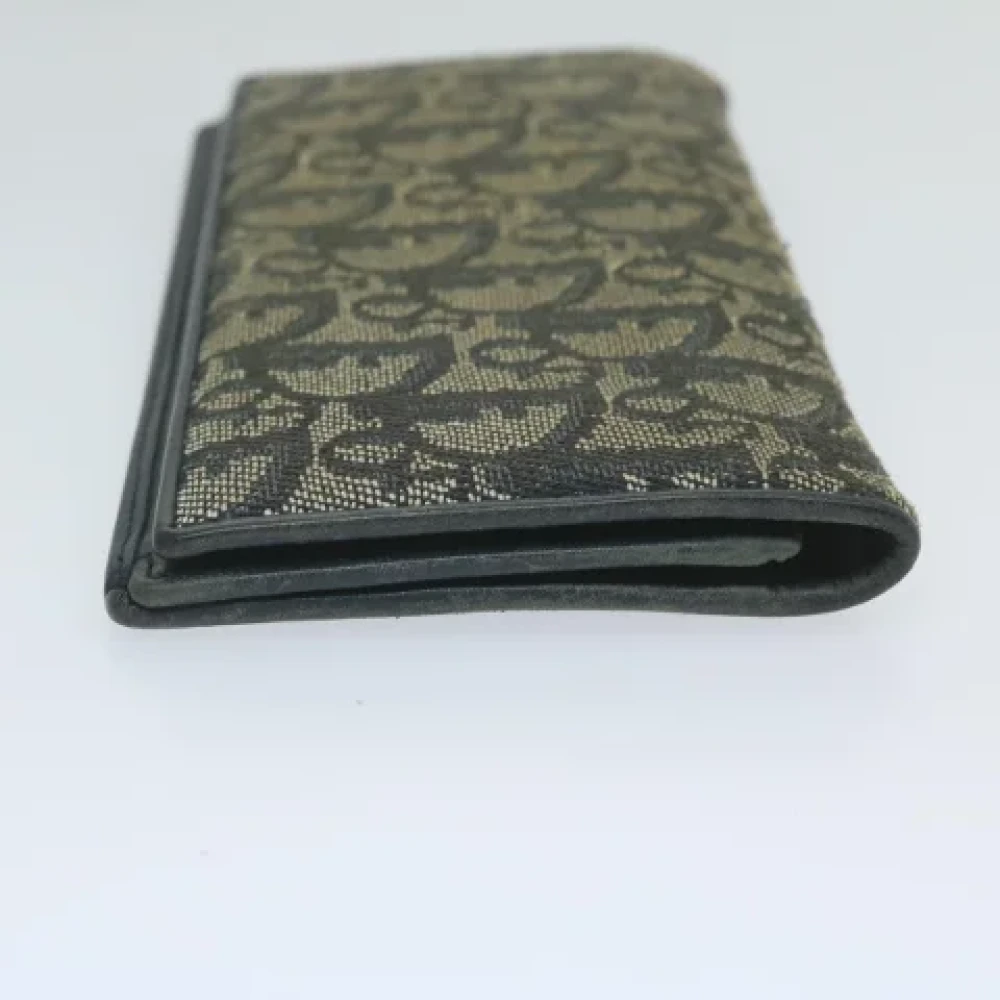 Dior Vintage Pre-owned Canvas wallets Blue Dames