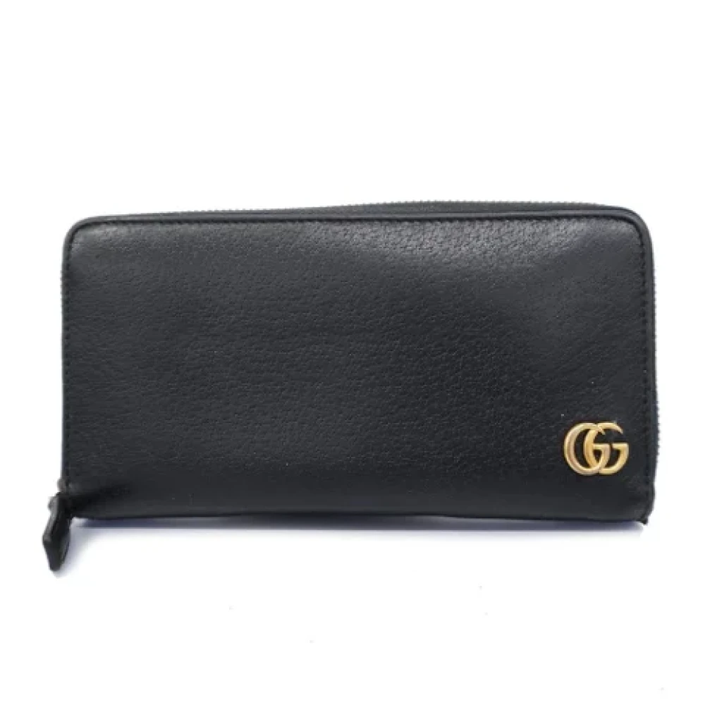 Gucci Vintage Pre-owned Leather wallets Black Dames