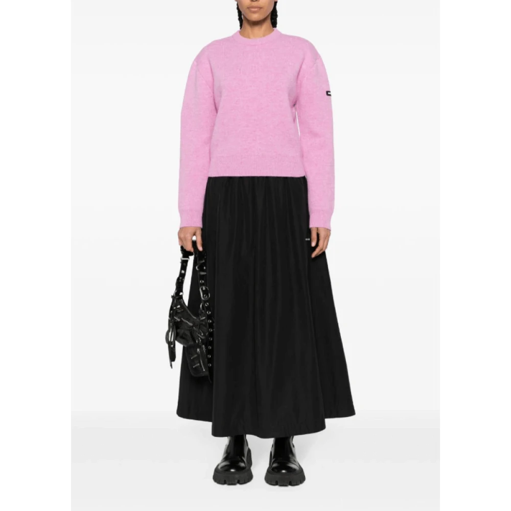 Balenciaga Roze Logo Appliqué Trui Pink Dames