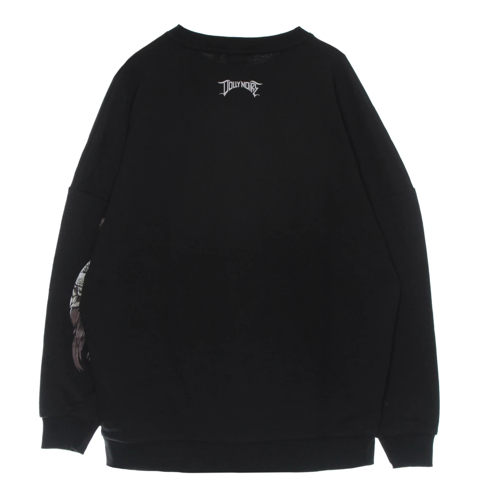 Dolly Noire Gouden Uil Lichtgewicht Crewneck Sweatshirt Black Heren