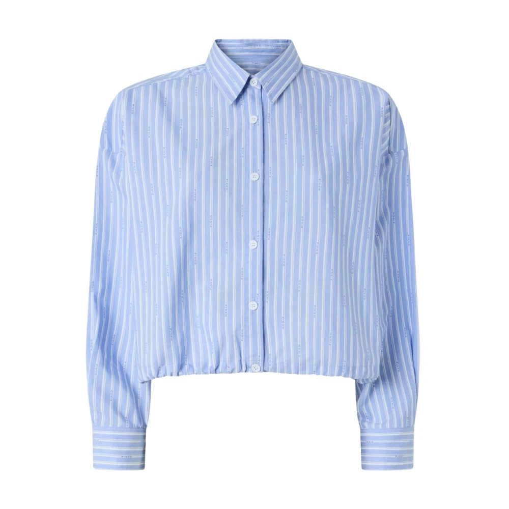 Pinko Women's Blue Boxy Poplin Shirt - Shirts - Xs - Blouses & Shirts