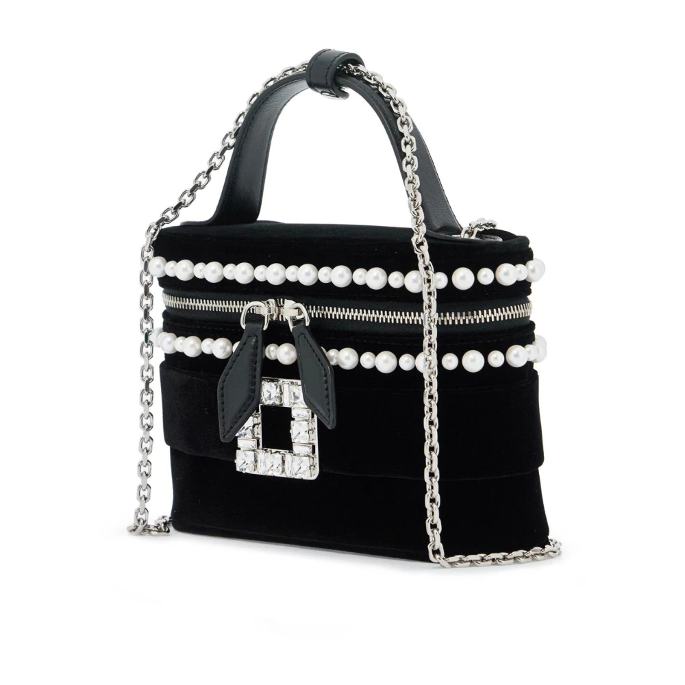 Roger Vivier Velvet Mini Vanity Handtas Black Dames