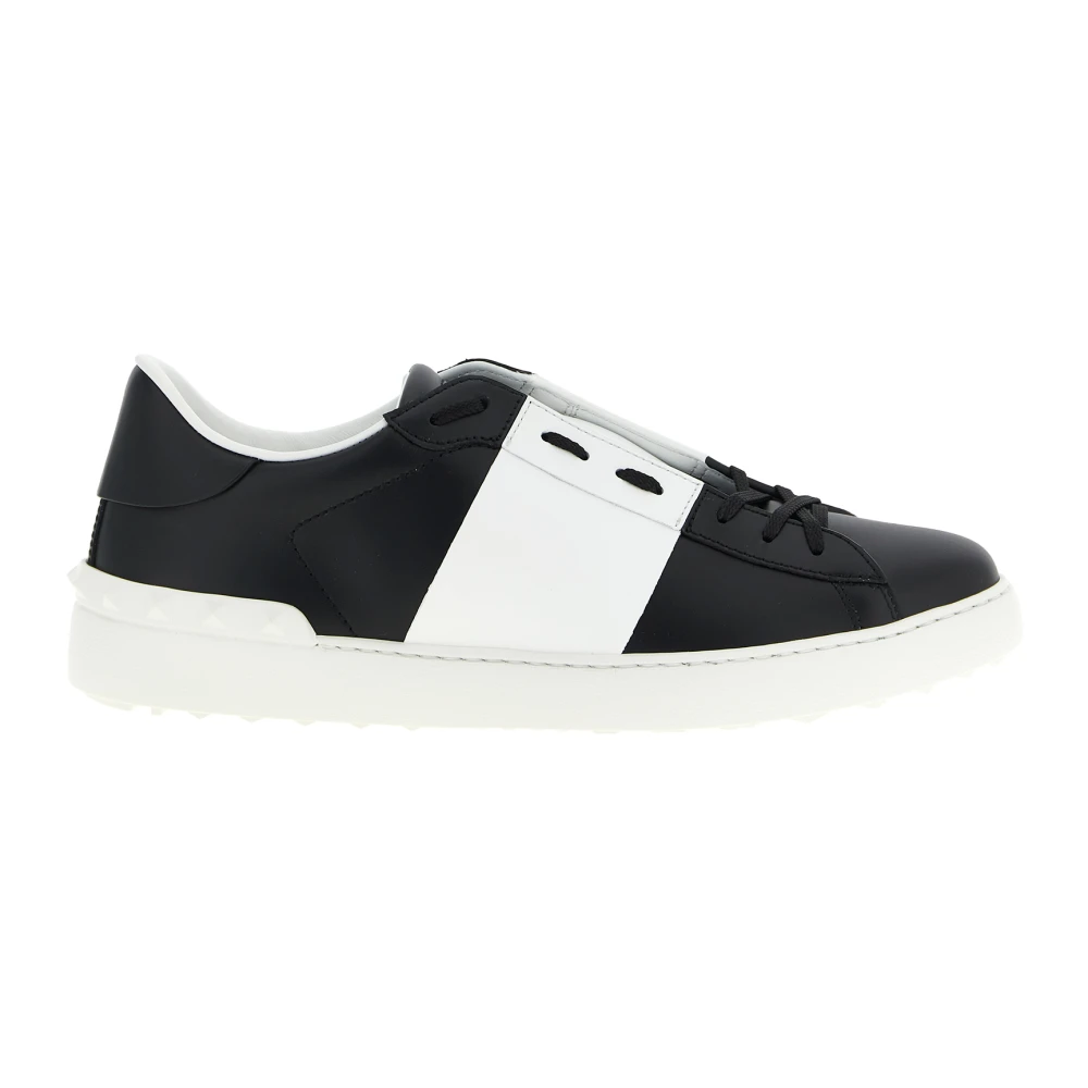 Valentino Garavani Calfskin Open Sneaker - Male - Sneakers - Black - 8 Uk - Shoes