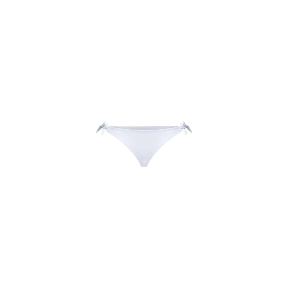 Brunello Cucinelli White Bikinis, Female, S, Techno-Jersey Bikini Brief With Monili