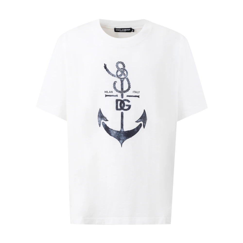 Dolce & Gabbana Marina Print T-shirt White Heren
