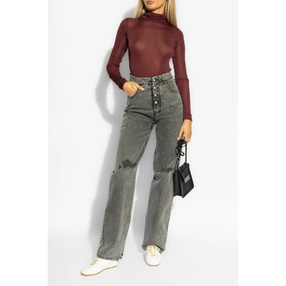 Maison Margiela Logo bodysuit Red Dames