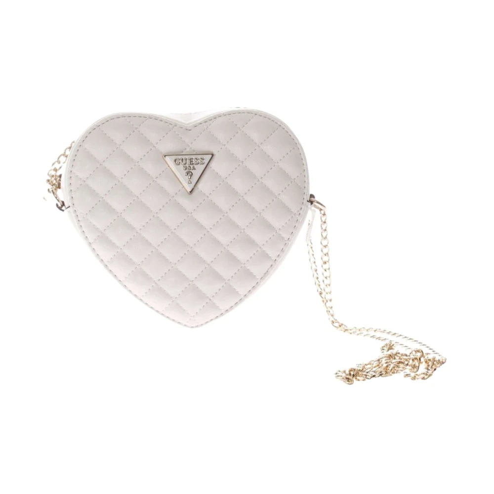 Guess Quilted Heart Bag White Dames