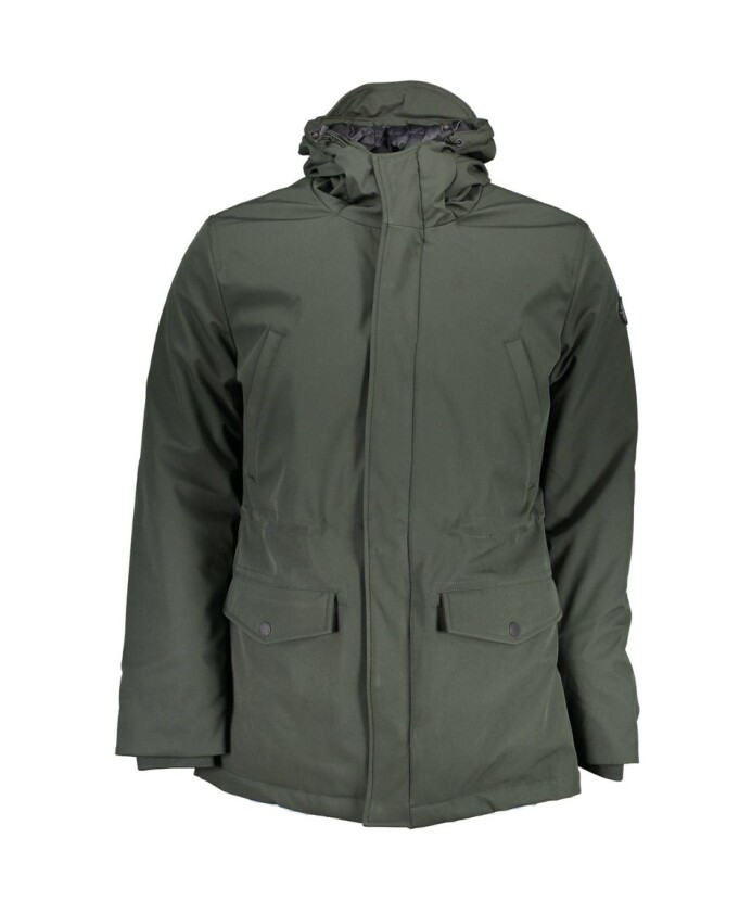 veste-homme-en-polyester-vert-avec-capuche