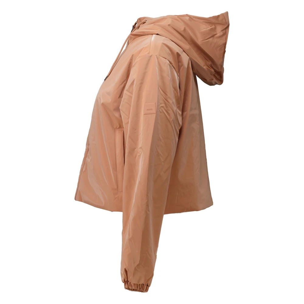 Rains Korte Geïsoleerde Regenjas Beige Dames