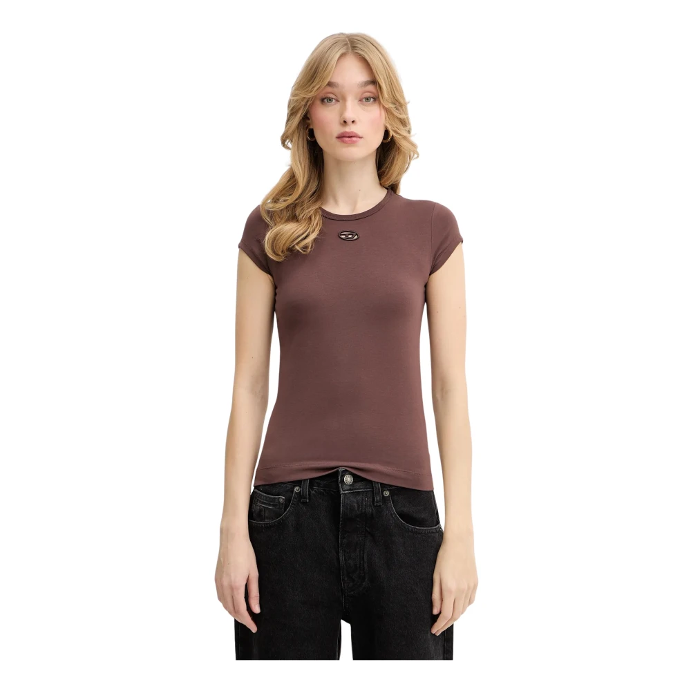 Diesel Donna Marrone T-Angie-Od T-Shirt - Immagine 3