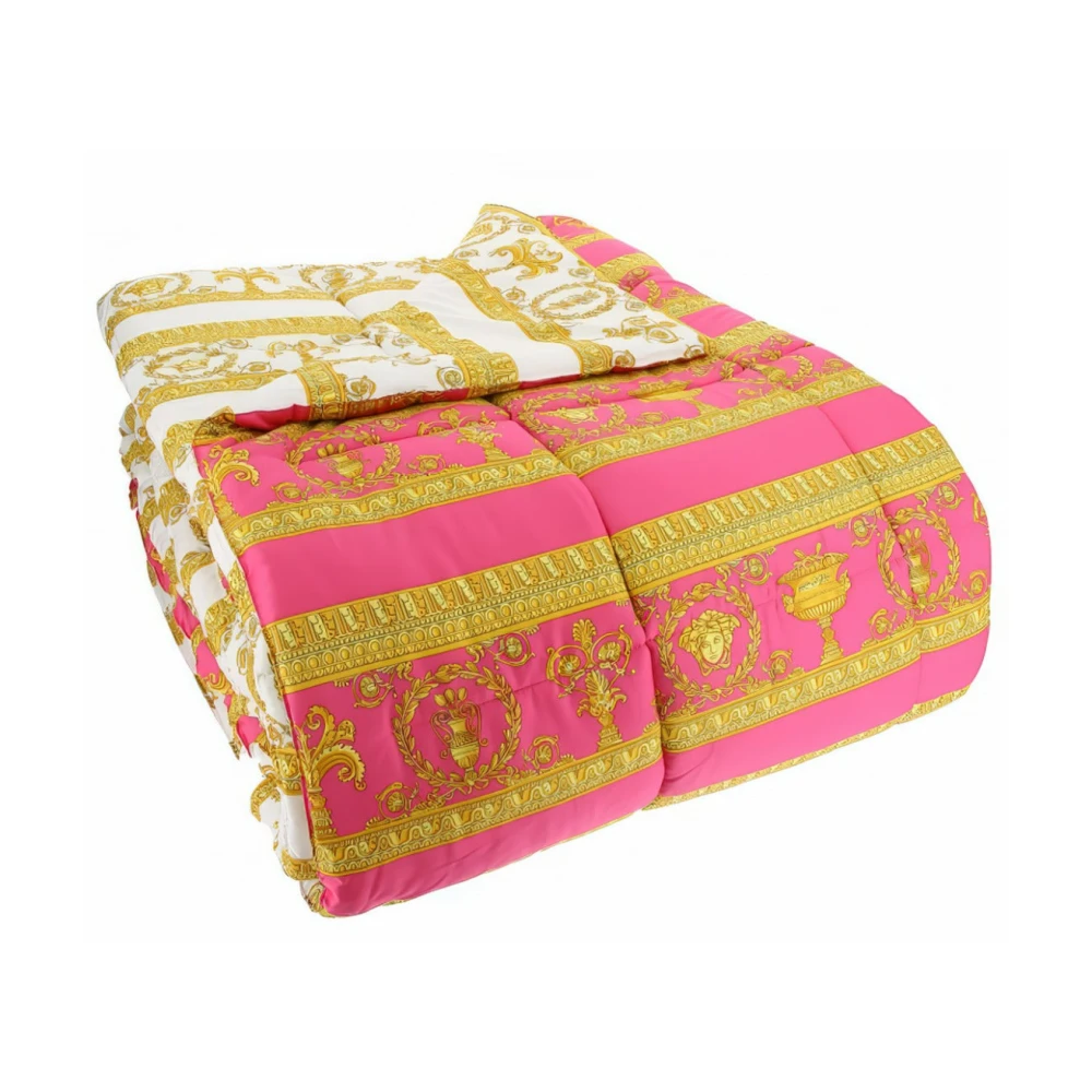 Versace Omkeerbare Barokprint Bedsprei War d Gewatteerd Quilt Foulard Deken Multicolor Unisex