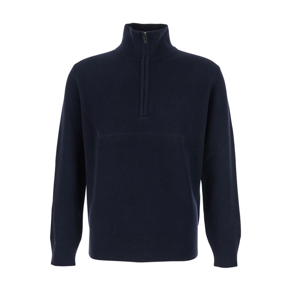 Kangra Blå Hög Hals Ulltröja