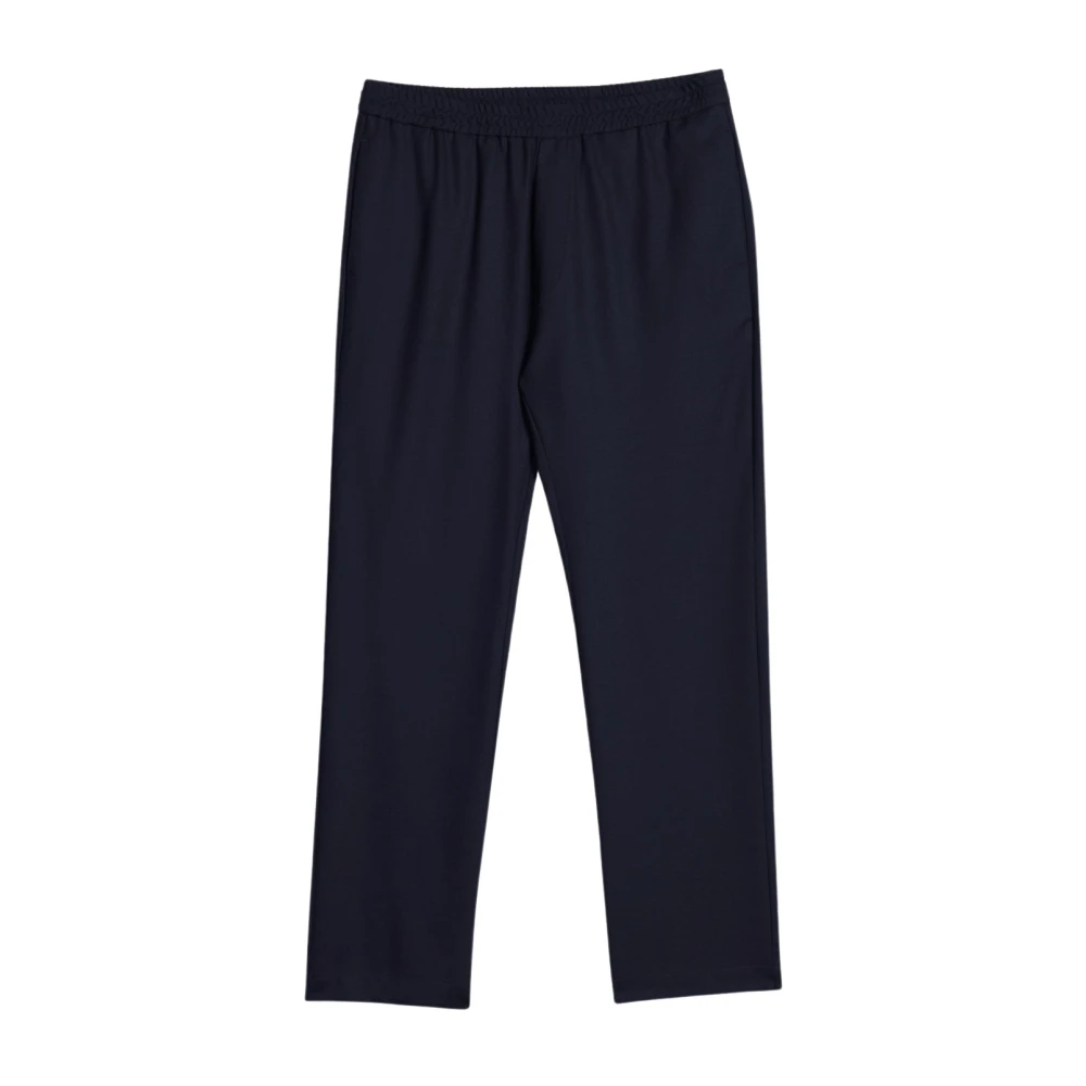 Barena Venezia Reguliere flanellen broek met elastische taille en zijzakken Blue Heren