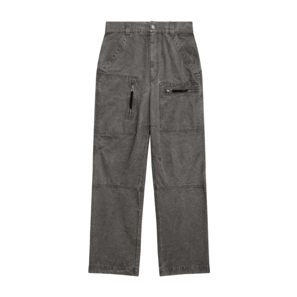Isabel marant Zwarte Denim Straight Leg Broek Black Heren