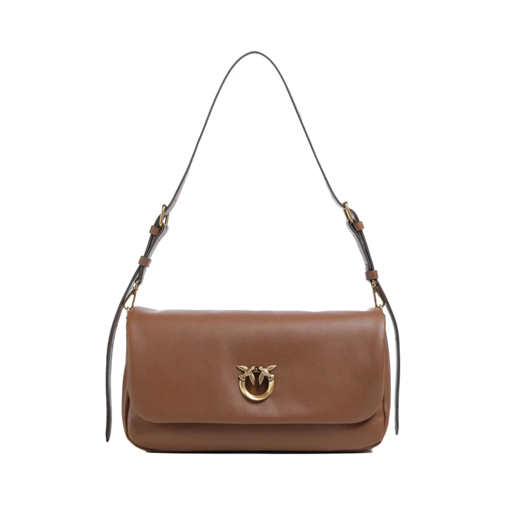 Pinko Women's Brown Shoulder Bags, One Size, Click Soft Horizontal
