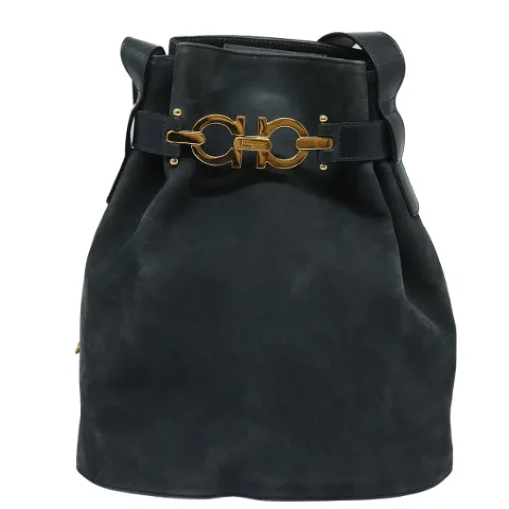 Salvatore Ferragamo Pre-owned Suede shoulder-bags Blue Dames