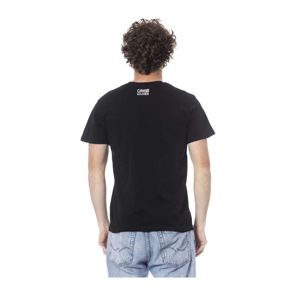 Cavalli Class Korte Mouw Logo Print T-Shirt Black Heren