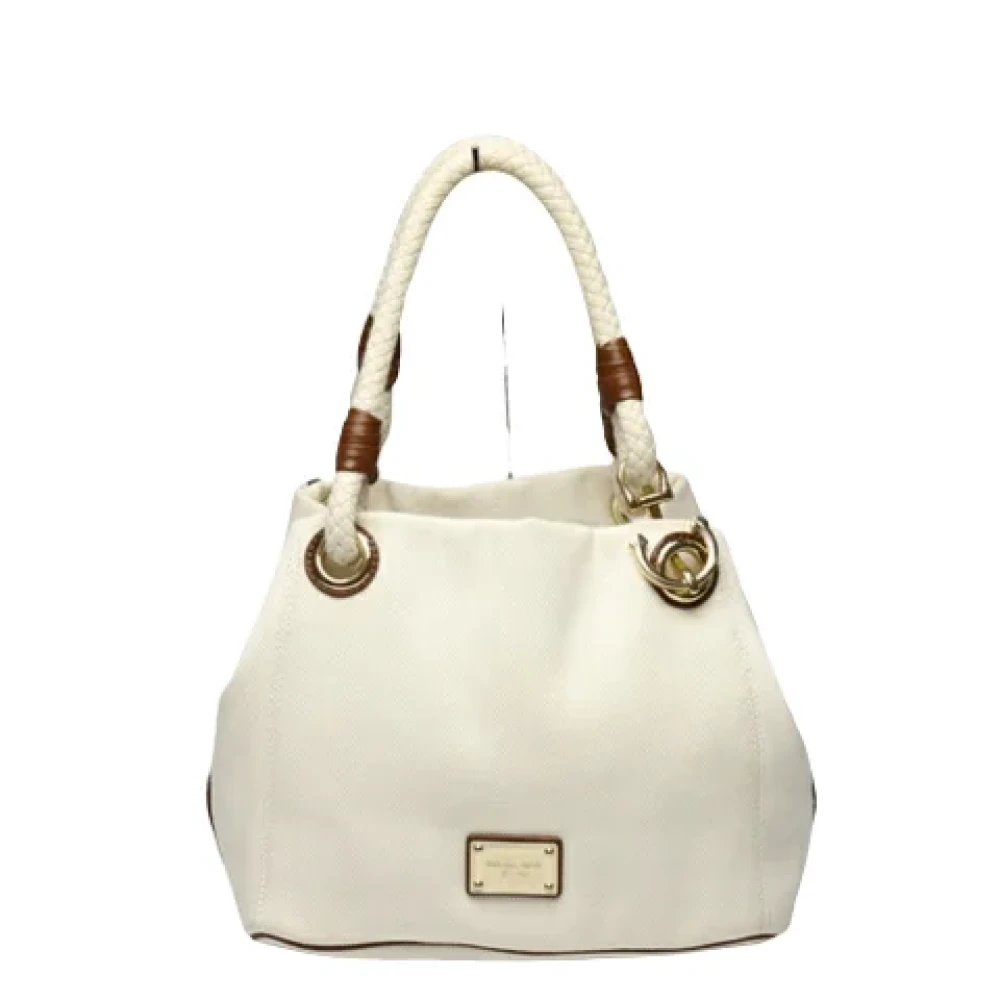 Pre-owned Hvitt lerret Michael Kors Tote