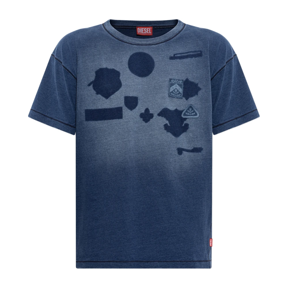 Diesel Camiseta T-Nox Tops Hombre Azul S