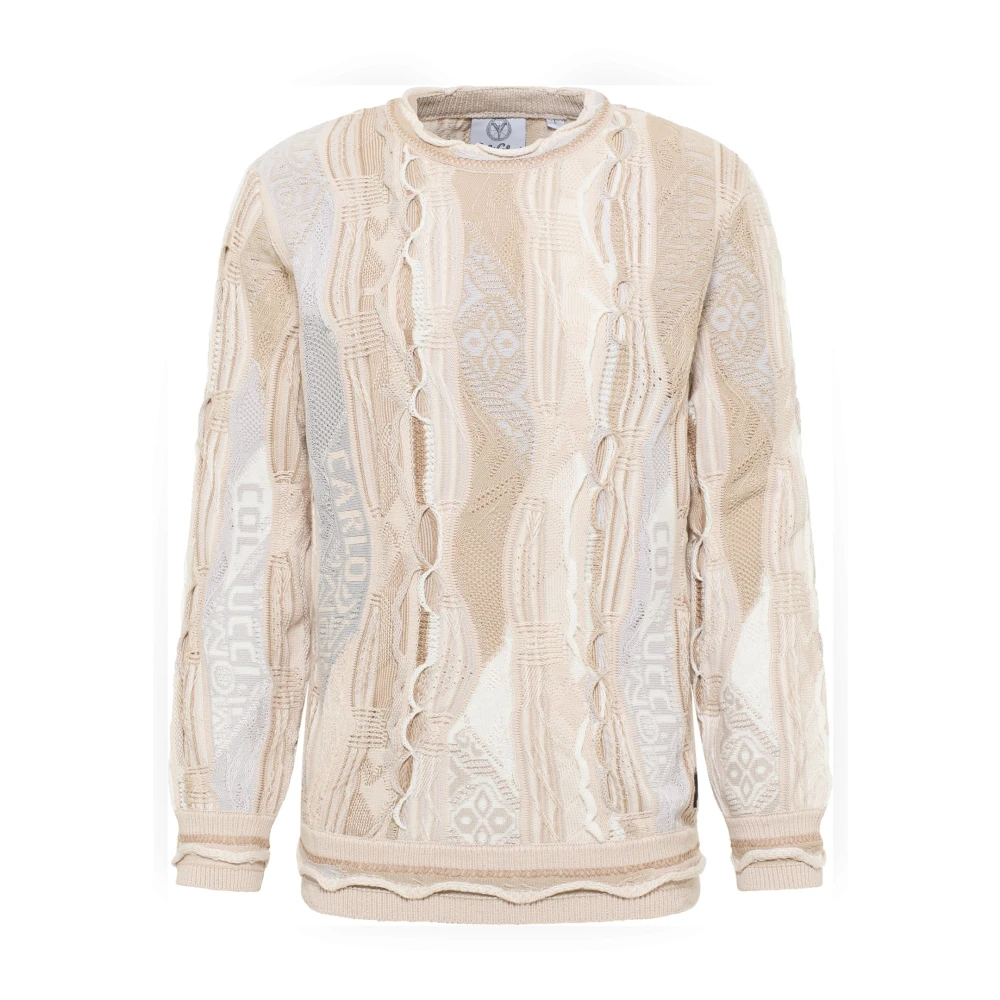 Carlo Colucci Men's Beige Knit Sweater