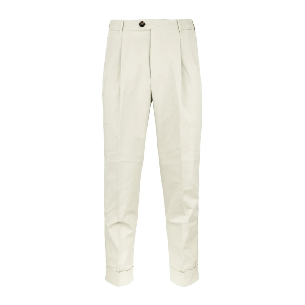 PT Torino Heren Knoop Rits Broek Beige Heren