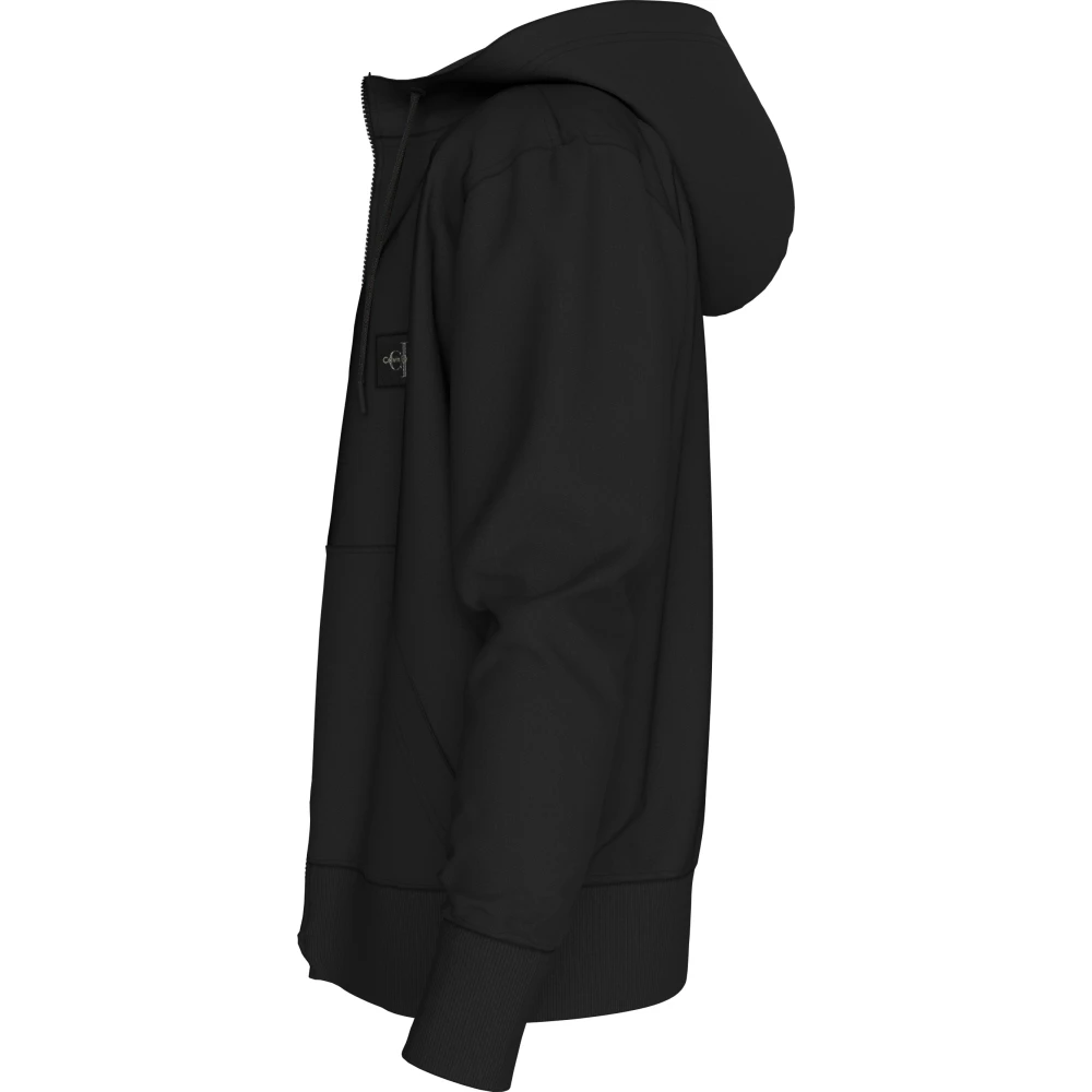 Calvin Klein Zwarte katoenen hoodie Black Heren