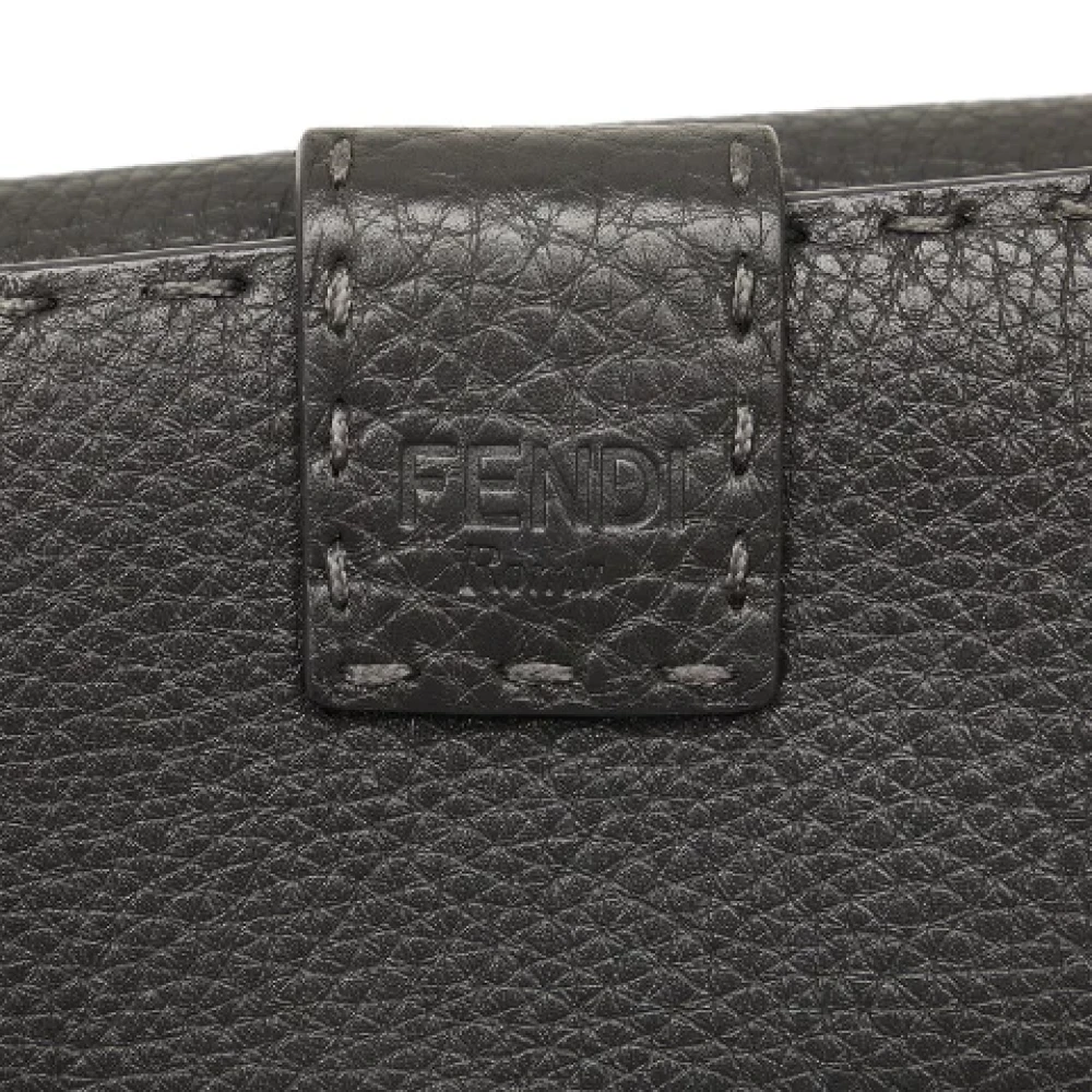 Fendi Vintage Pre-owned Leather wallets Gray Dames