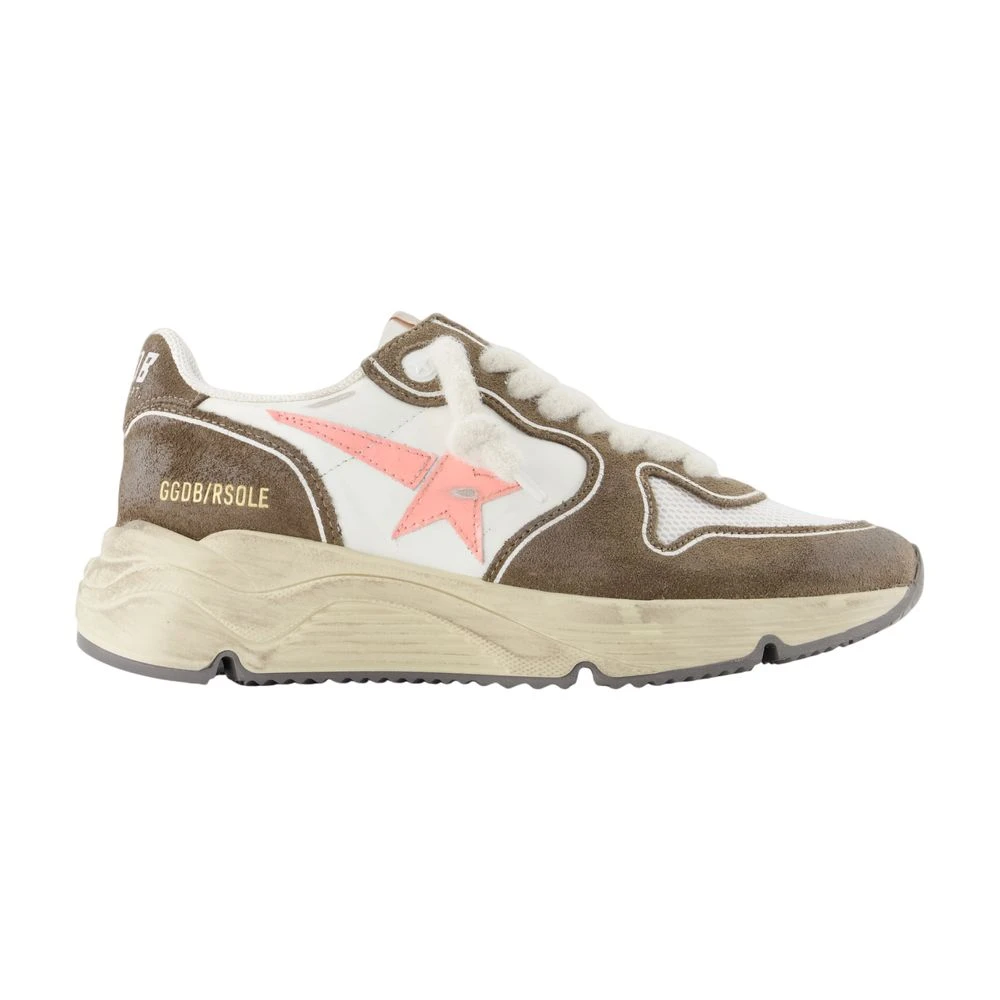 Golden Goose Women's Golden/White Running Sneakers - Goose Deluxe Brand - Leather