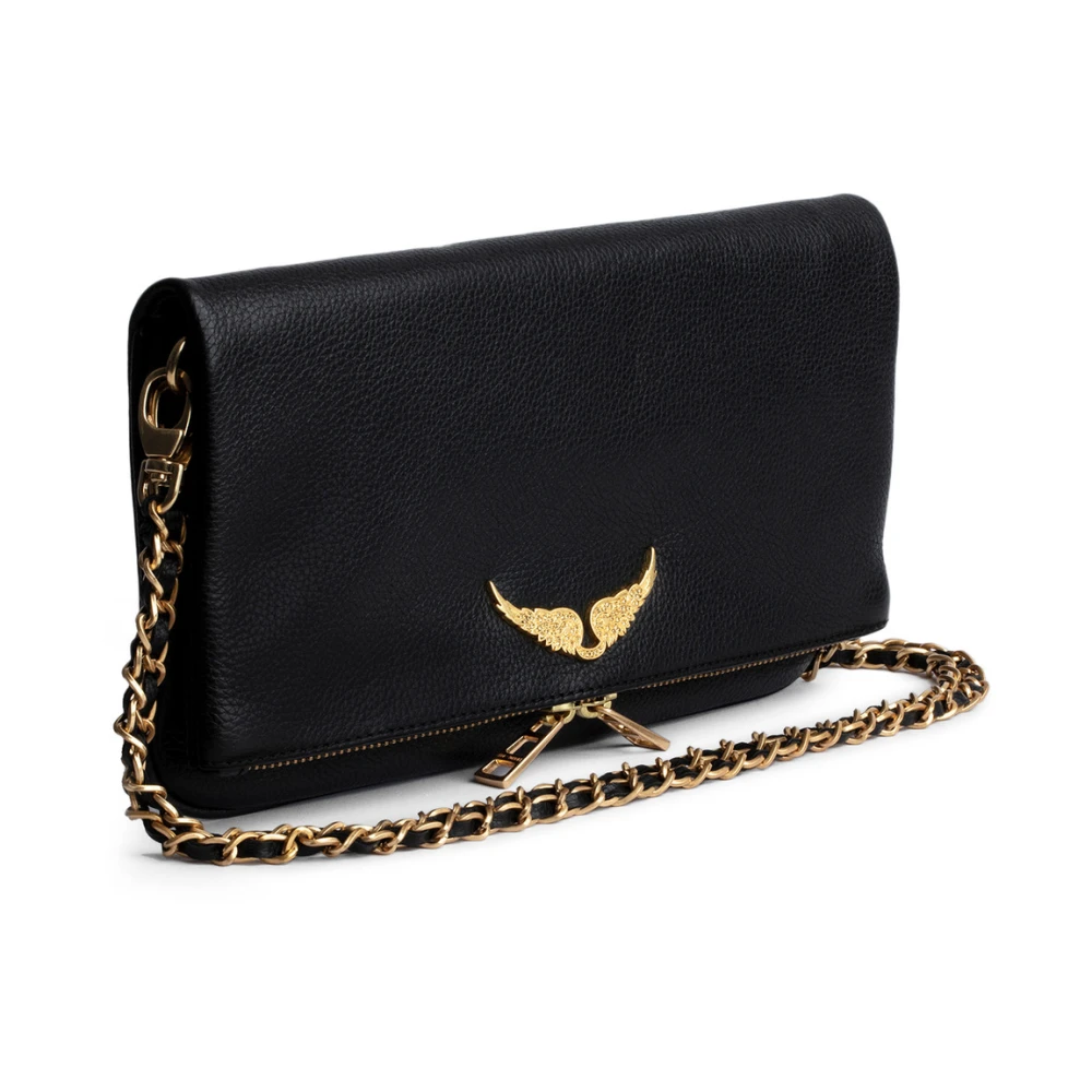 Zadig & Voltaire Geperforeerd Leer Noir Goud Tas Black Dames