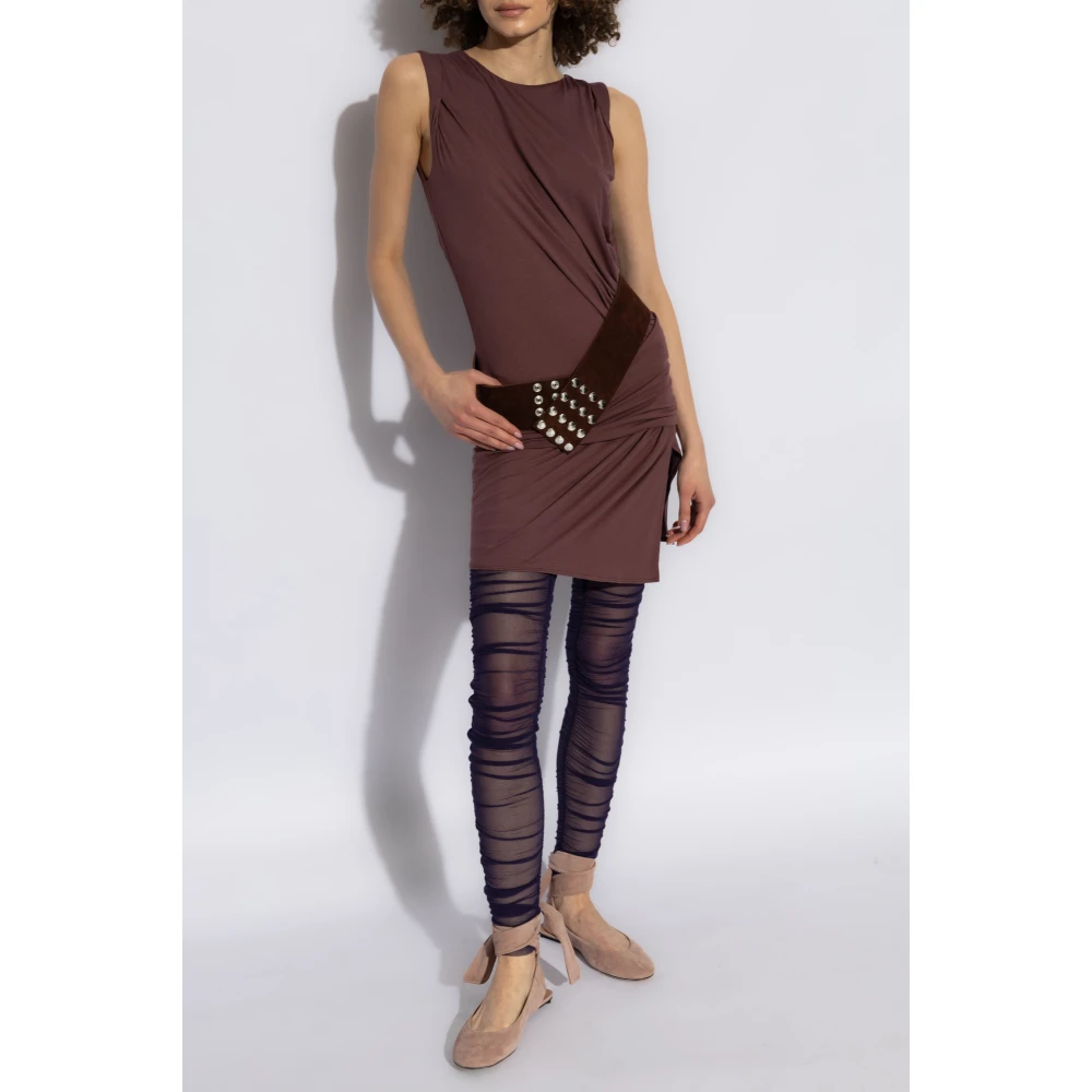 The Attico Mouwloze jurk Purple Dames