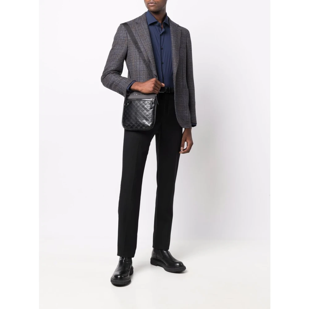 Xacus Blauw Regular Fit Overhemd met Lange Mouwen Blue Heren