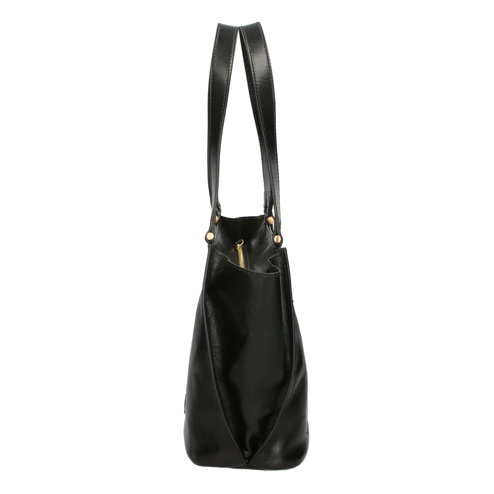 The Bridge Zwarte leren tas Eén Black Dames