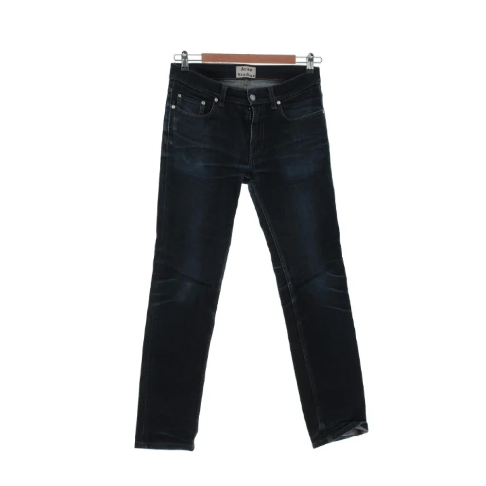 Acne Studios Pre-owned Cotton jeans Blue Dames