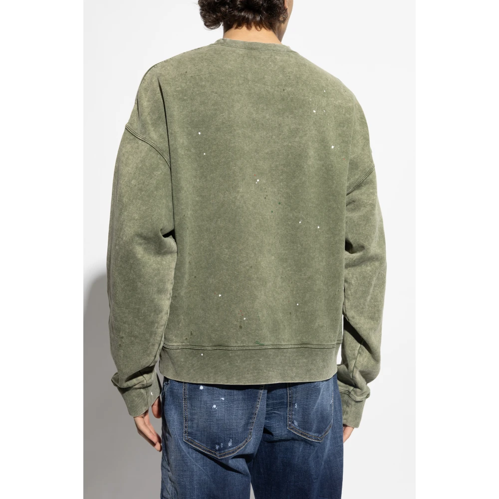 Dsquared2 Sweatshirt met vintage effect Green Heren