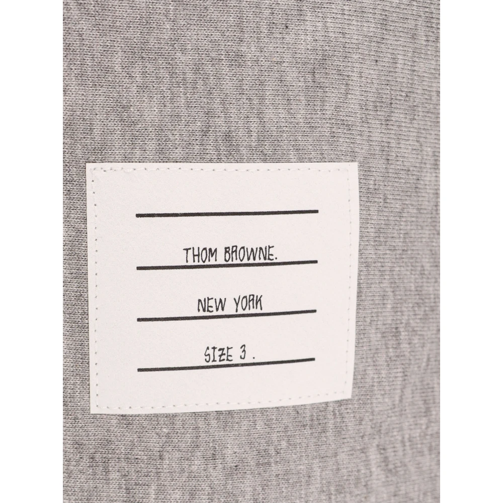 Thom Browne Iconische Gestreepte Katoenen Poloshirt Gray Heren