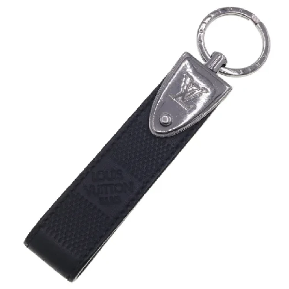 Louis Vuitton Vintage Pre-owned Fabric key-holders Black Dames