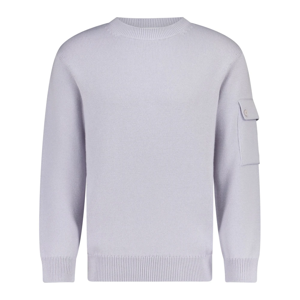 closed Regular-Fit Wolmix Pullover Gray Heren