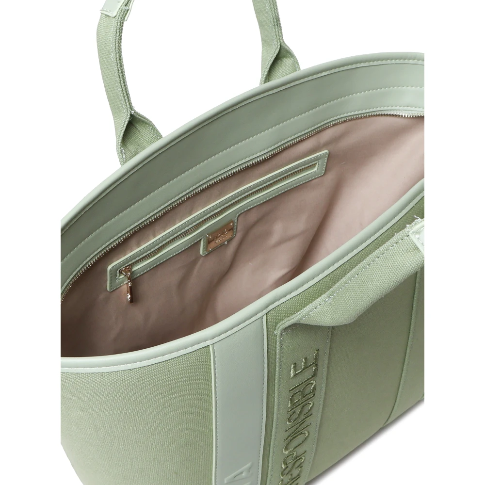 V73 Canvas Winkel Tas met Muntvak Green Dames