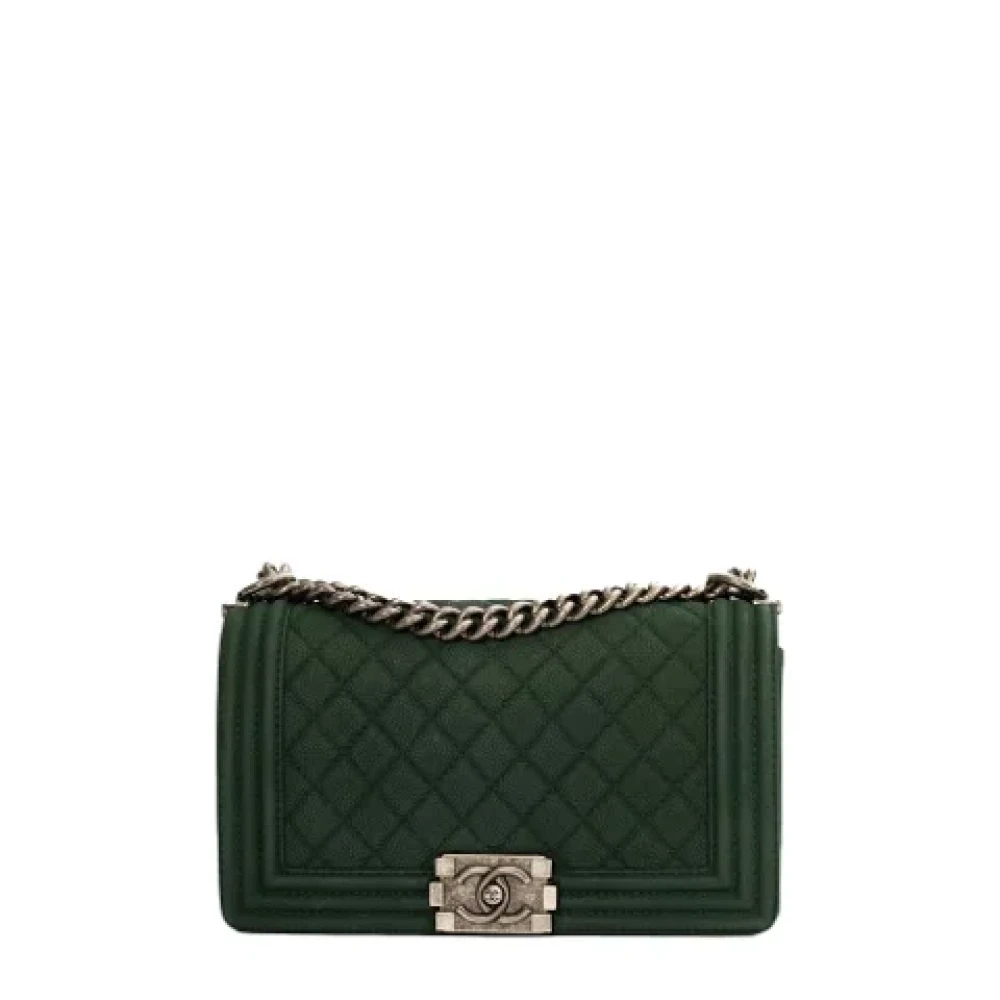 Chanel Vintage Pre-owned Leather chanel-bags Green Dames