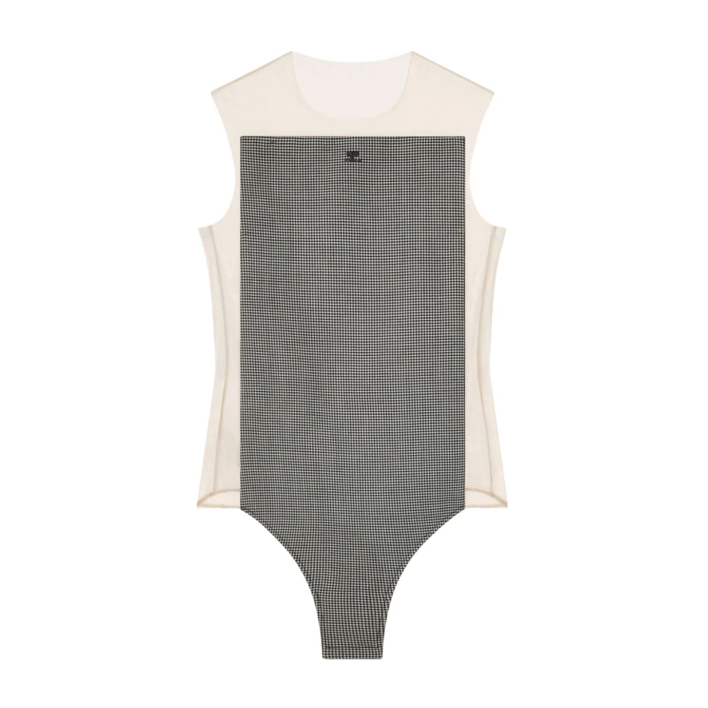 Courrèges Frame Illusion Beige Top Beige Dames