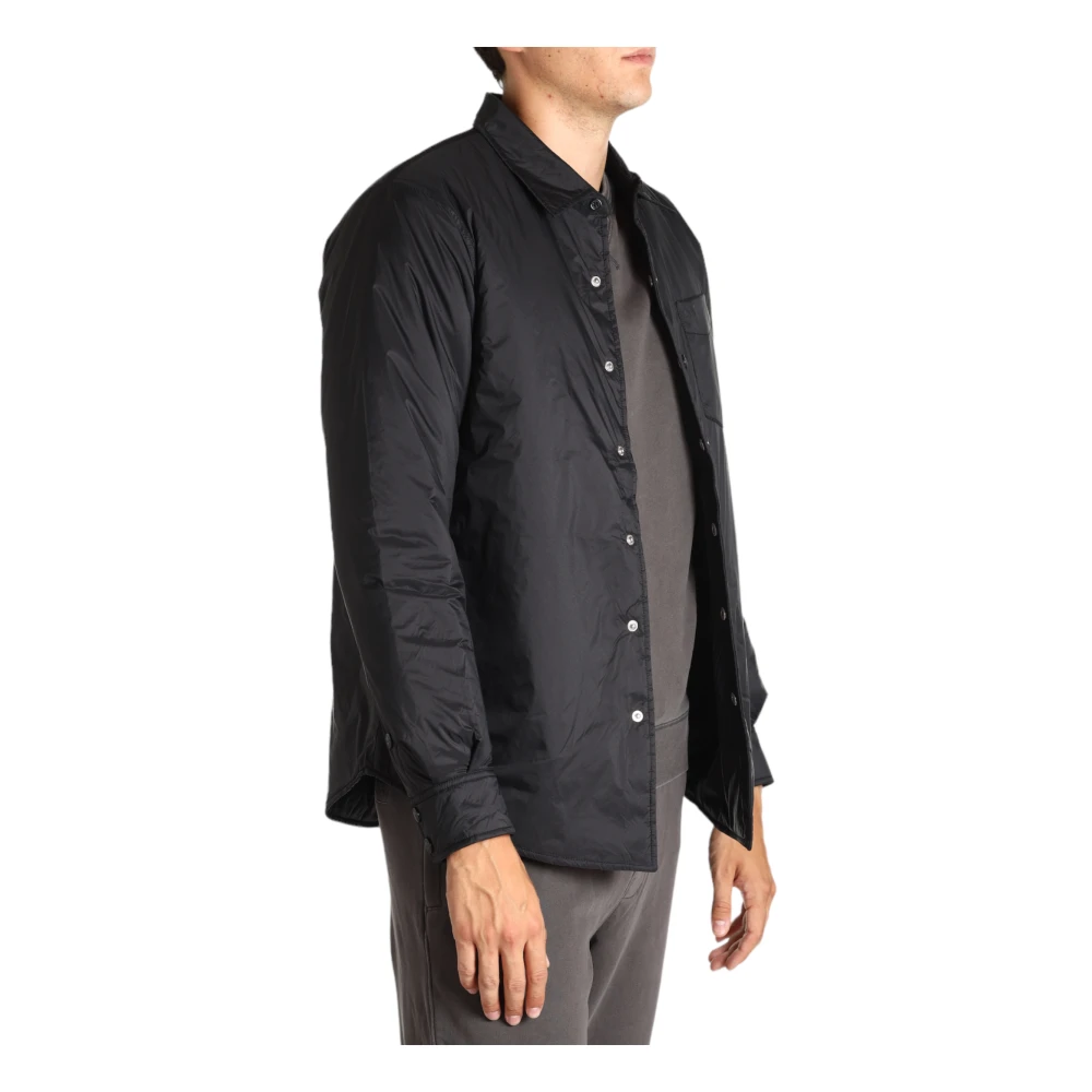 Sun68 Zwarte Rain Shirt Padding Jas Black Heren