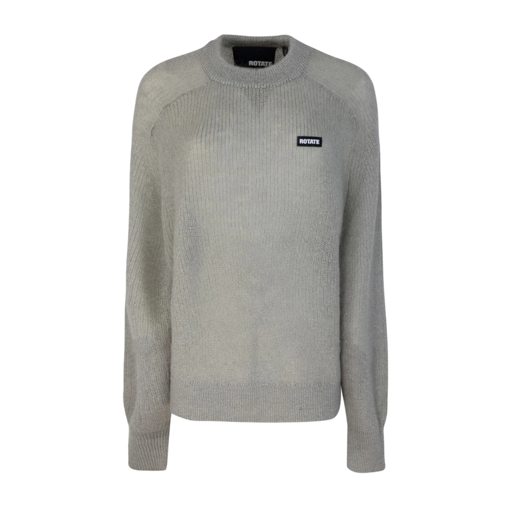 Rotate Birger Christensen Gezellig Oversized Gebreide Trui Gray Dames