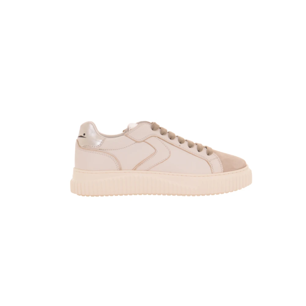 Voile Blanche Pink Sneakers, Female, 6 Uk, White Trainers Stylish Model Aw24