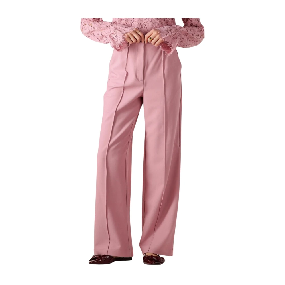 Y.A.S Roze Stijlvolle Pantalon voor Vrouwen Pink Dames