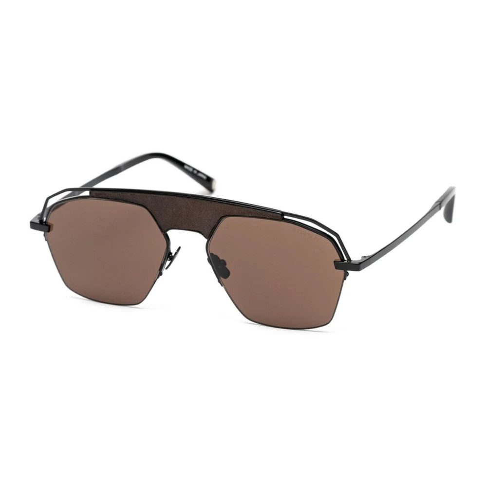 Belstaff Men's Brown Titanium Sunglasses With Japanese Acetate