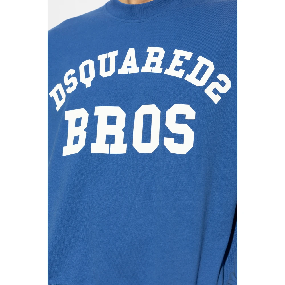Dsquared2 Bedrukt T-shirt Blue Heren