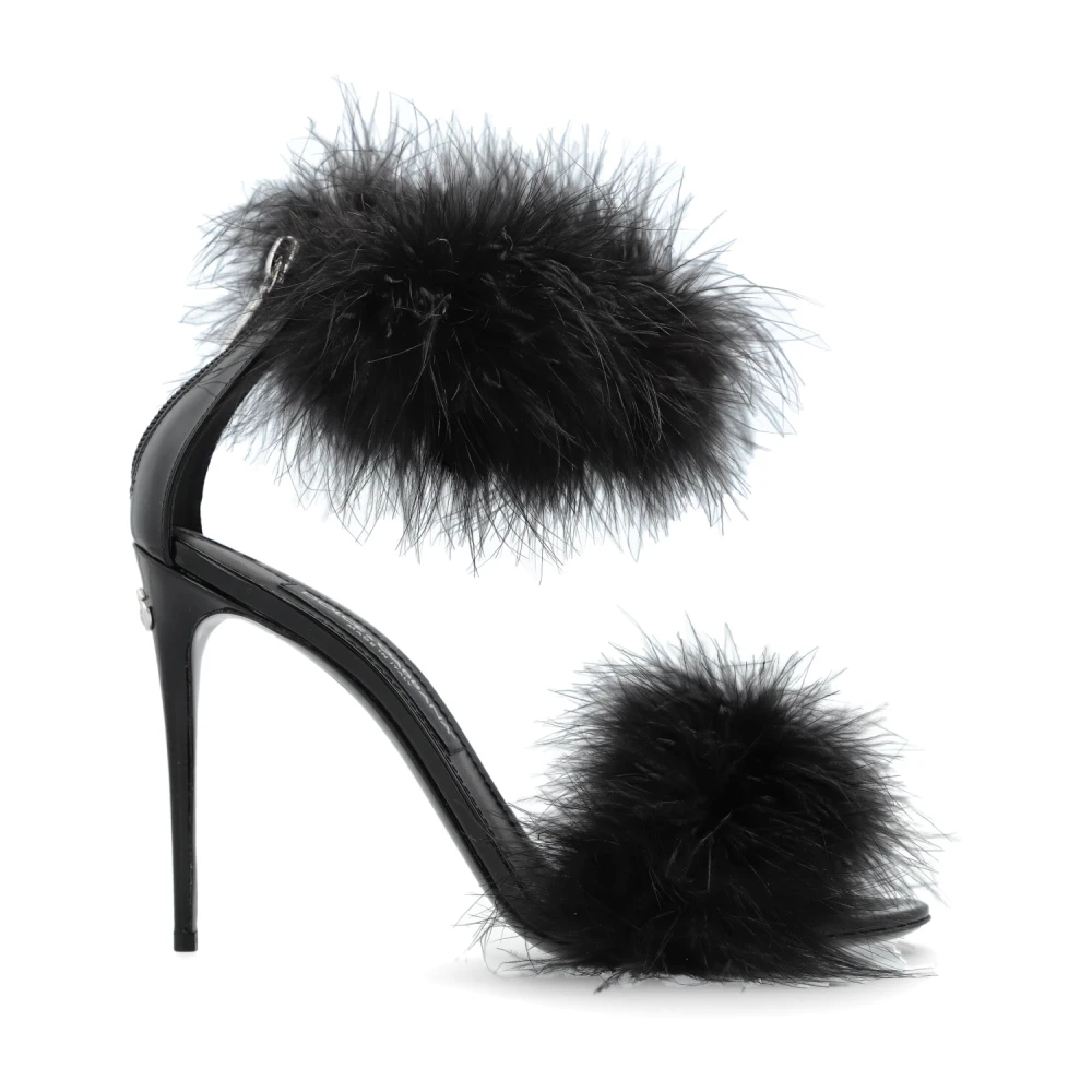 Dolce & Gabbana Mujer Negro - Sandalias De Tacón - Shoes - 38 Eu - Sandalias De Tacón