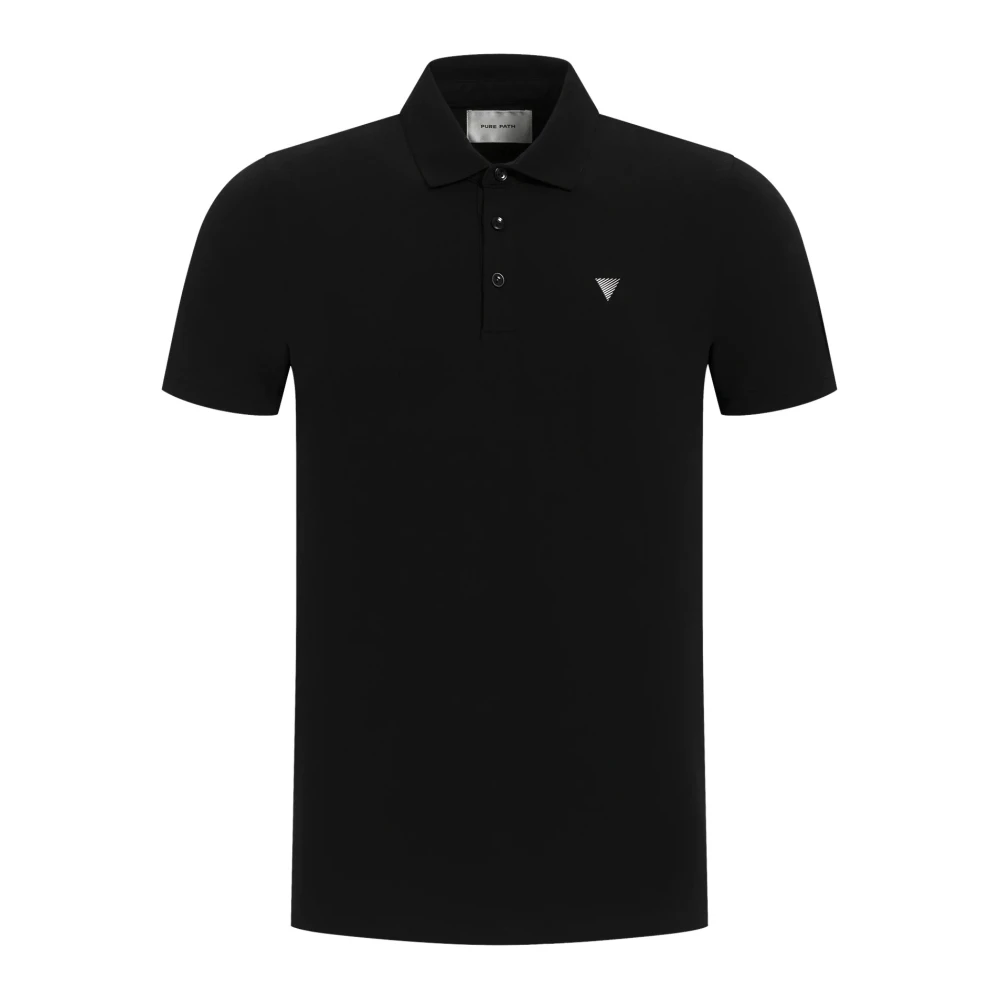 Pure Path Driehoek Slim Fit Polo Shirt Black Heren