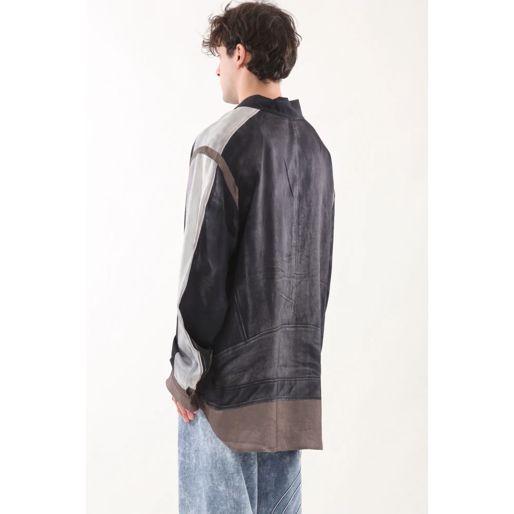 Diesel Gedrukte Oversized Shirt Black Heren