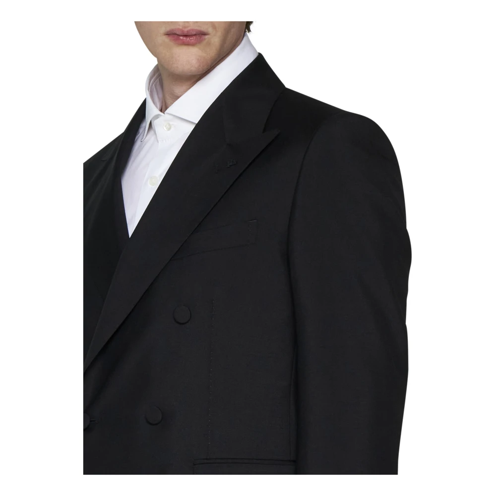 Tagliatore Zwart Jurk Set Jas Broek Black Heren